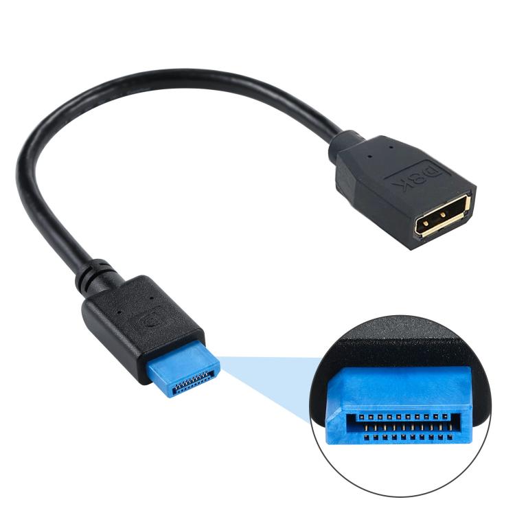 Cavo di collegamento DisplayPort 8K DP1.4 maschio-femmina per test di dispositivi, 0.3m, 1m