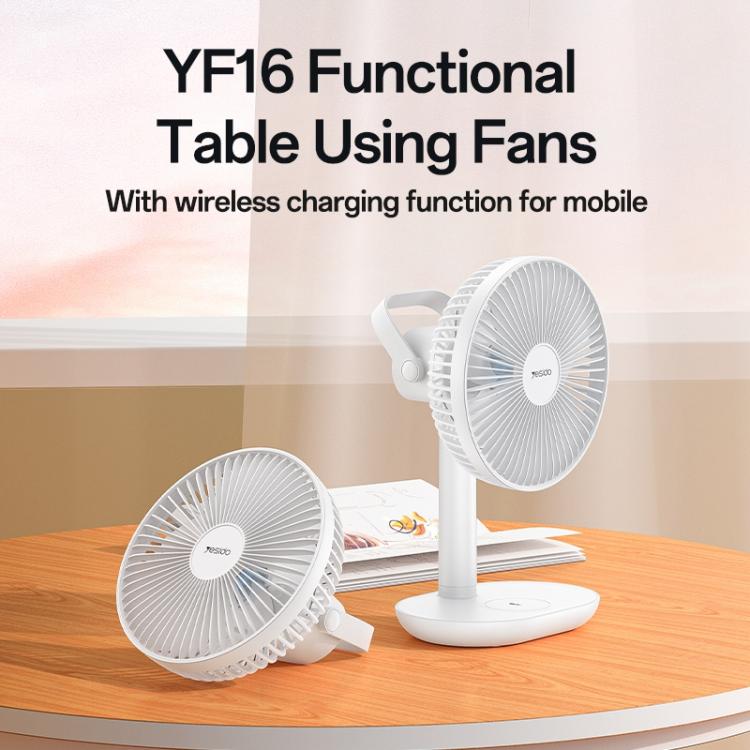 Ventilatore da tavolo Yesido YF16 Brushless con caricabatterie wireless