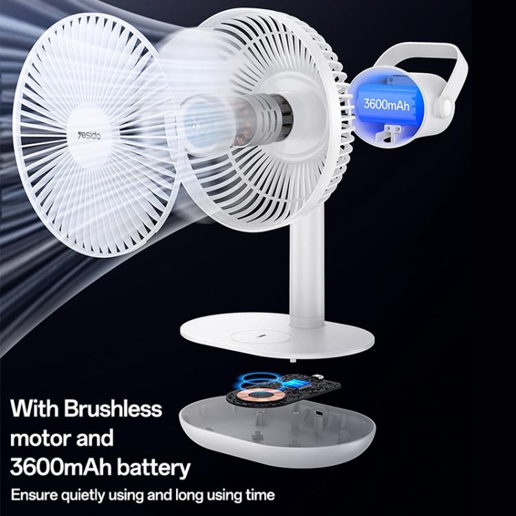 Ventilatore da tavolo Yesido YF16 Brushless con caricabatterie wireless