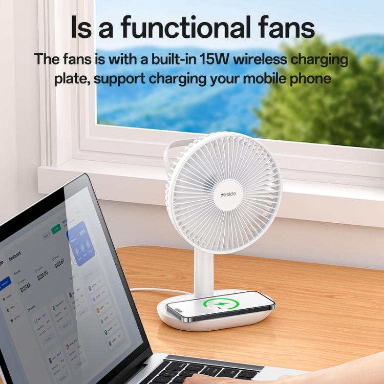 Ventilatore da tavolo Yesido YF16 Brushless con caricabatterie wireless