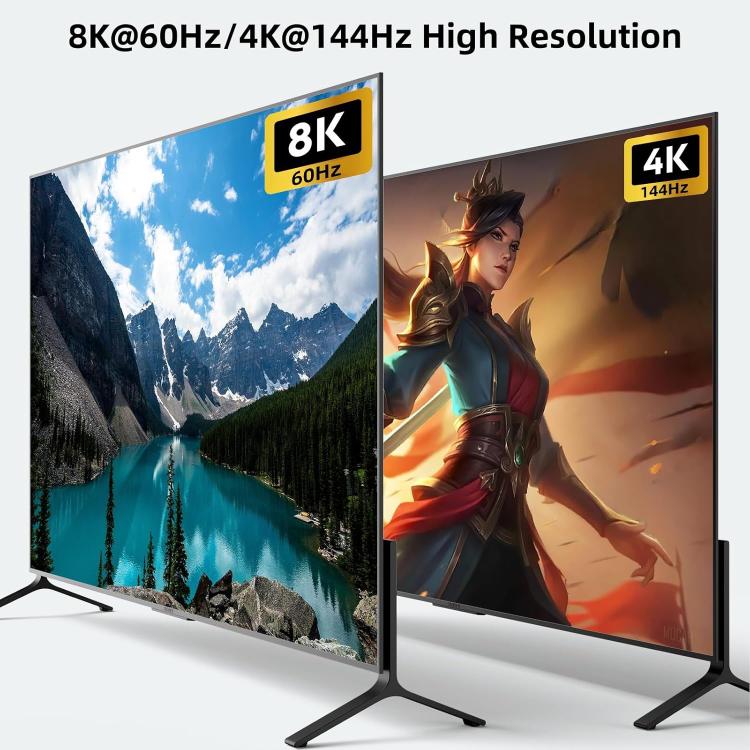 KC-KVM8202DH Switch KVM per doppio monitor HDMI e DP e USB3.0 8K 60Hz, US Plug, EU Plug, UK Plug, AU Plug