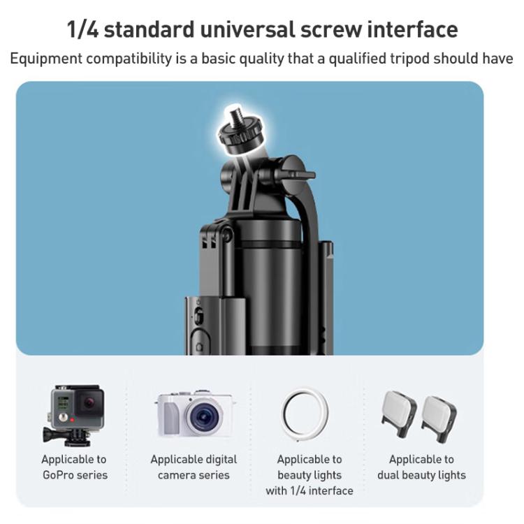 Lenovo Thinkplus H18L Premium Edition Aluminum Alloy Bluetooth Selfie Stick with Dual Fill Lights, 1.8m