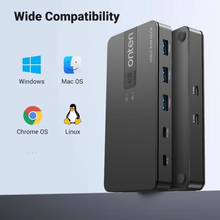 Onten KVM200 USB 3.2 Gen2 Sharing Switch 2 In 4 Out, KVM200