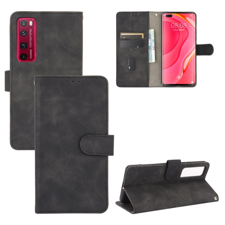 Tinta unita Skin Feel Fibbia magnetica Flip orizzontale Custodia in pelle PU con struttura in vitello con supporto e slot per schede e portafoglio, For Huawei nova 7 Pro 5G, For Huawei P smart 2020, For Huawei Honor 10i / 20i / Enjoy 9s