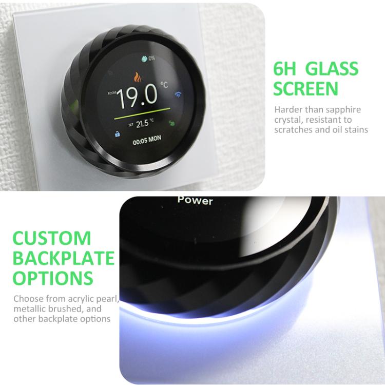 1.6 inch TFT Color Screen WiFi Smart hreaded Knob Thermostat, BHT-2007-P16-GALW Water Heating, BHT-2007-P16-GBLW Electric Heating, BHT-2007-P16-GCLW Boiler Heating