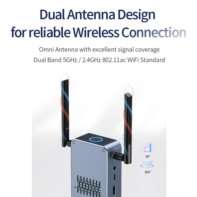 G52+R18 Smart HD Wireless Extender System Screen Mirroring Transmitter Receiver, G52+R18