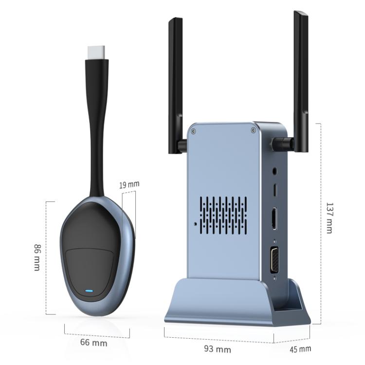 G52+R18 Smart HD Wireless Extender System Screen Mirroring Transmitter Receiver, G52+R18