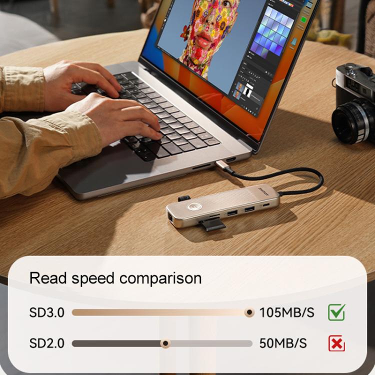MOMAX DH19L 1-Link 9 in 1 Type-C Multifunctional HUB Adapter Docking Station