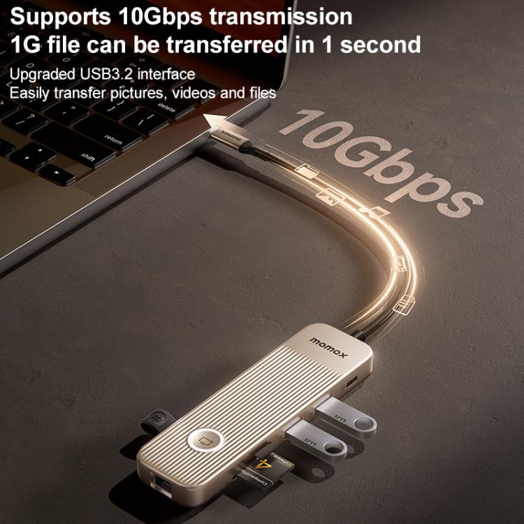 MOMAX DH19L 1-Link 9 in 1 Type-C Multifunctional HUB Adapter Docking Station