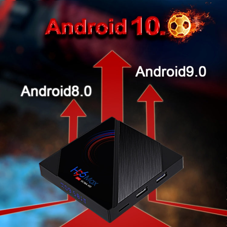 H96 Max 6K Ultra HD Smart TV Box con telecomando, Android 10.0, Allwinner H616 Quad Core ARM Cortex-A53, 2GB+16GB, TF Card / USBx2 / AV / HDMI / WIFI,, EU Plug, UK Plug, US Plug, AU Plug