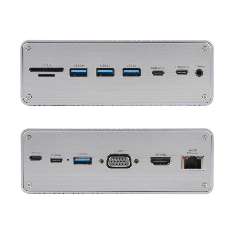 BYL2428 13 in 1 USB-C / Type-C HUB Adapter Docking Station Support 4K PD100W, BYL-2428