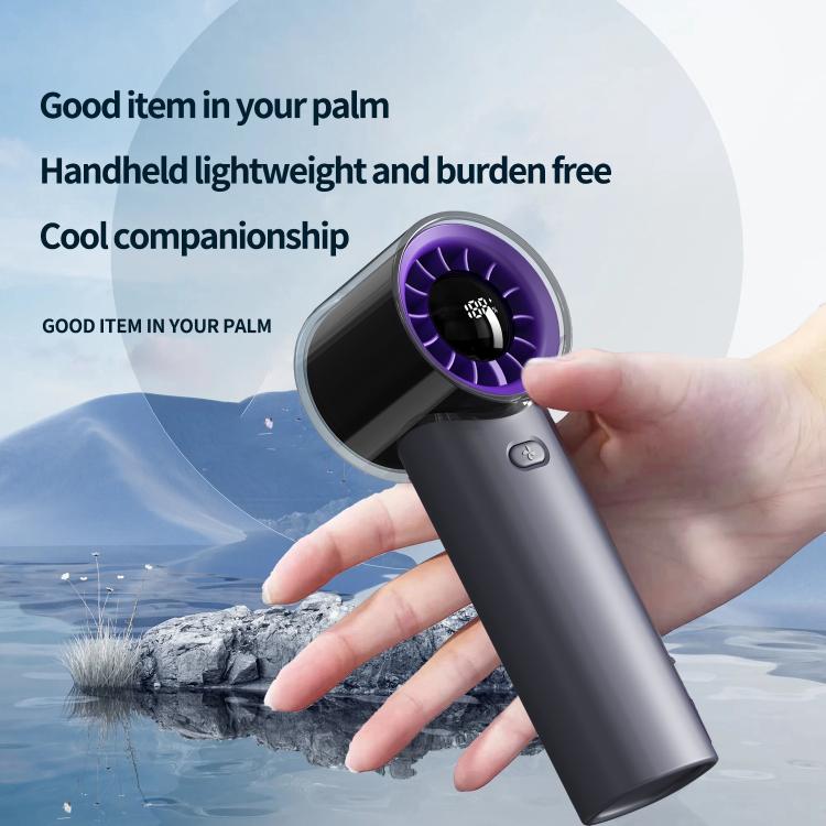 HX-F369 LED Digital Display High Speed Handheld Fan