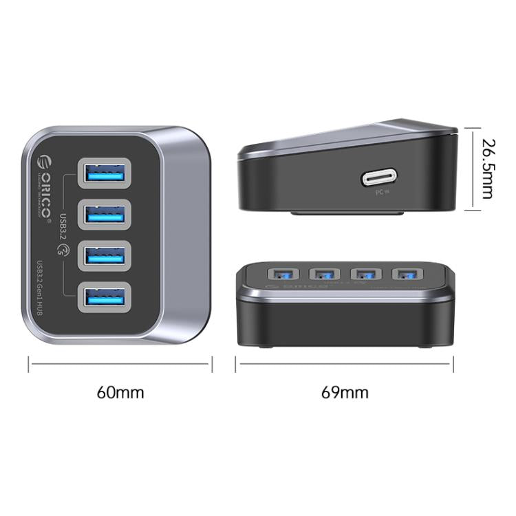 ORICO M3U3-4A 4 in 1 Type-C to USB 3.2 Docking Hub, M3U3-4A