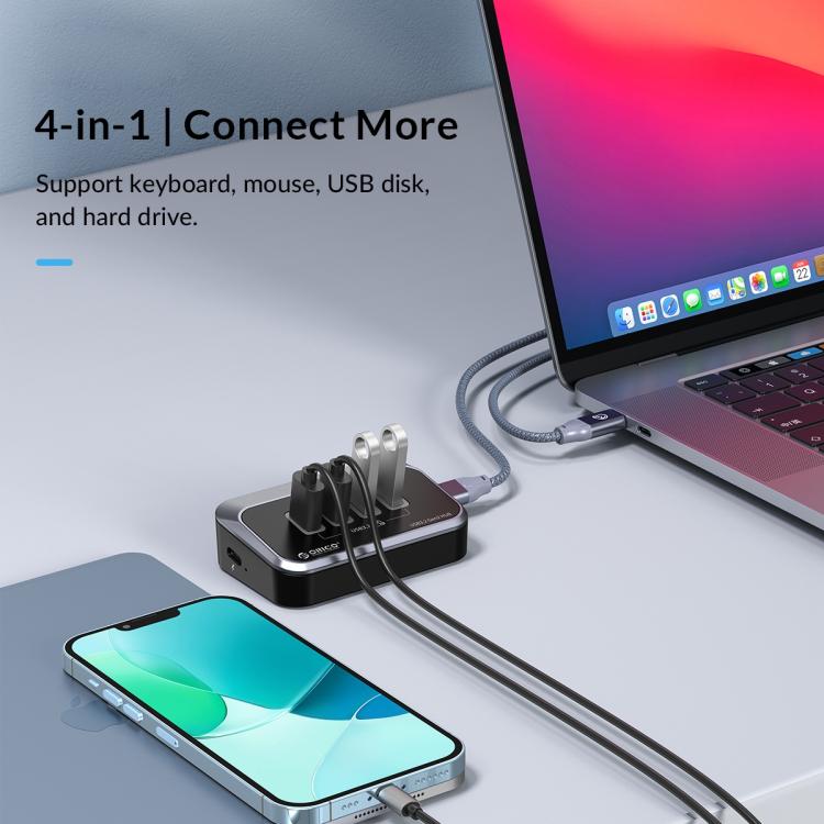 ORICO M32A2C-G2 4 in 1 Type-C to Dual Type-C and Dual USB3.2 Docking Hub, M32A2C-G2