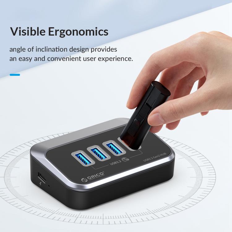 ORICO M32A2C-G2 4 in 1 Type-C to Dual Type-C and Dual USB3.2 Docking Hub, M32A2C-G2