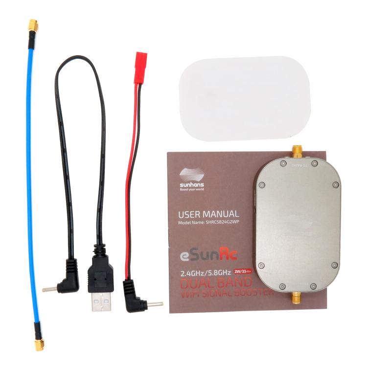 Sunhans eSunRC 2000mW 2.4GHz&5.8GHz Dual Band WiFi Booster, 2000mW 2.4GHz&5.8GHz