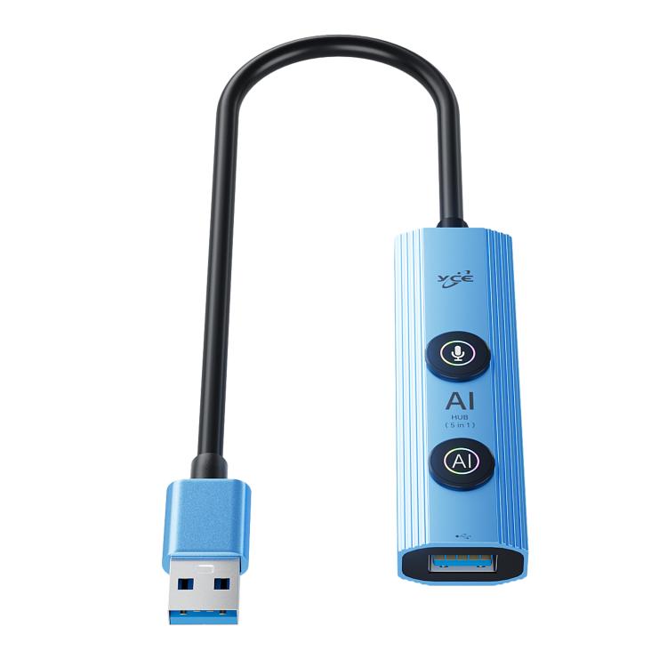 YCE V295A 5 in 1 USB3.0 HUB Adapter AI Docking Station, 5 in 1 USB3.0