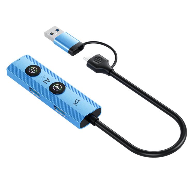 YCE V295B 5 in 1 USB3.0 / Type-C HUB Adapter AI Docking Station, 5 in 1 USB / Type-C