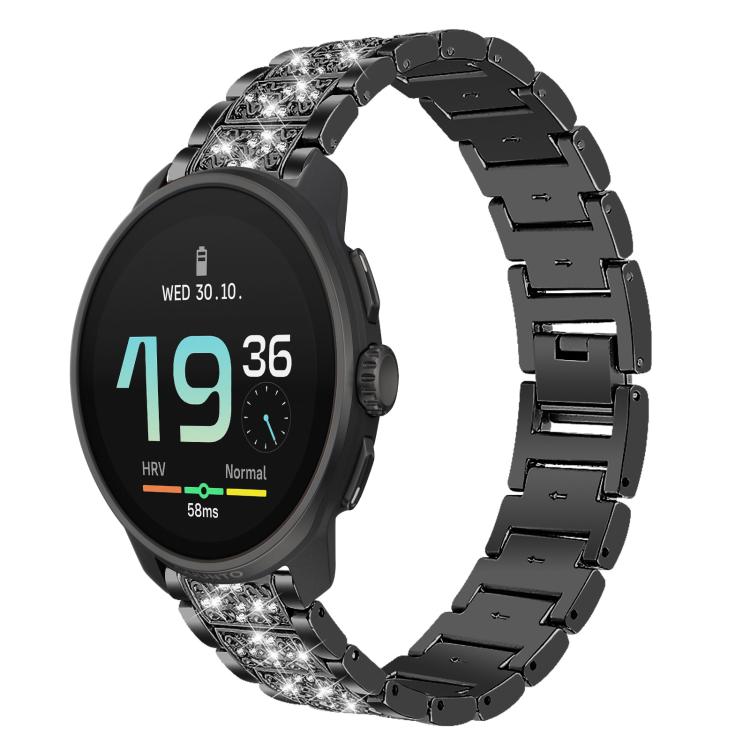 Cinturino per orologio in acciaio con diamanti xDfind, 22mm For Suunto Race S / Race / 9 Peak / 5 Peak, 20mm For Garmin Forerunner 570 42mm/245/645/158, 22mm For Garmin Venu 3 / vivoactive4, 20mm For Garmin venu 2 / venu / Sq2 / Sq