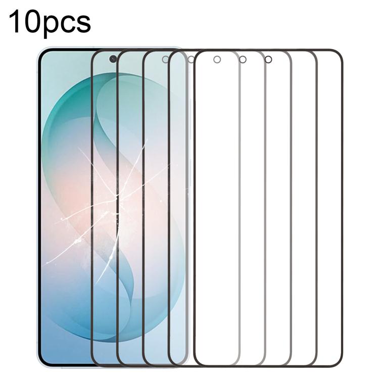10 pezzi di lente esterna in vetro per schermo frontale con adesivo OCA otticamente trasparente, For Galaxy S26+ SM-S947B, For Galaxy M07 SM-M075F, For Galaxy M17 SM-M176B, For Galaxy S26 SM-S942B, For Galaxy A57 SM-A576B, For Galaxy A37 SM-A376B