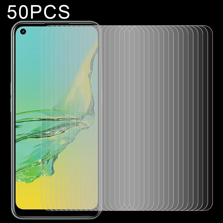 50 pellicole in vetro temperato da 0,26 mm 9H 2,5D, For OPPO A32 (50 PCS), For OPPO Find X2 Neo (50 PCS), For OPPO A53 2020 (50 PCS), For OPPO Reno4 SE (50 PCS), For OPPO Reno4 (50 PCS), For OPPO Find X2 Lite (50 PCS), For OPPO F17 Pro (50 PCS)