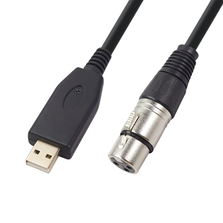 US18 Cavo di registrazione per microfono da USB a XLR femmina, 2m, 3m