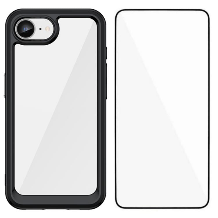 WANLONFENG - Custodia per telefono in TPU acrilico con pulsanti galvanizzati e protezione per lo schermo, For iPhone 17e / 16e, For iPhone 17 Pro Max, For iPhone 17 Pro, For iPhone 17, For iPhone Air, For iPhone 16 Pro Max, For iPhone 16 Pro