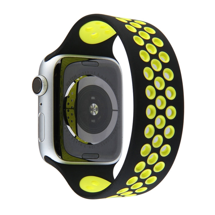 Cinturino elastico in silicone per Apple Watch Series 6 e SE e 5 e 4 40 mm / 3 e 2 e 1 38 mm, 135mm (White Black), 135mm (Black), 135mm (Black Yellow), 135mm (Black Grey), 135mm (Red Black), 150mm (White Black), 150mm (Black), 150mm (Black Yellow)