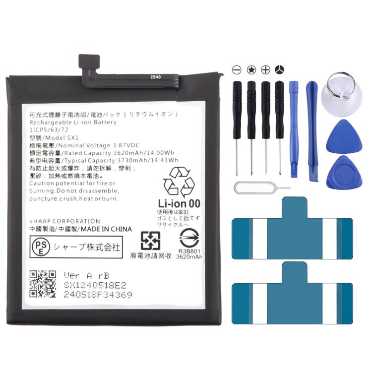 Batteriabatteriapila, For Sharp AQUOS Wish 1/AQUOS Wish 2 3730mAh SX1, For Sharp Aquos Zero6 A102SH 3890mAh UBATIA307AFN2, For Sharp Aquos X 3900mAh UBATIA281AFN1, For Sharp AQUOS Xx mini 303SH 3000mAh UBATIA228AFN1