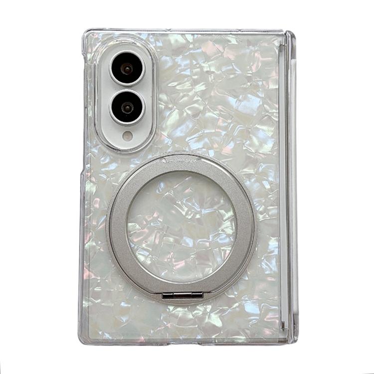 Custodia per telefono con motivo a conchiglia magnetico assiale e supporto a 360°., For Galaxy Z Fold8 5G, For Galaxy Z Fold8 Ultra 5G, For Galaxy Z Flip8 5G, For Galaxy Z Flip6 / 7 FE, For Galaxy Z Fold7 5G, For Galaxy Z Flip7 5G, For Galaxy Z Fold6