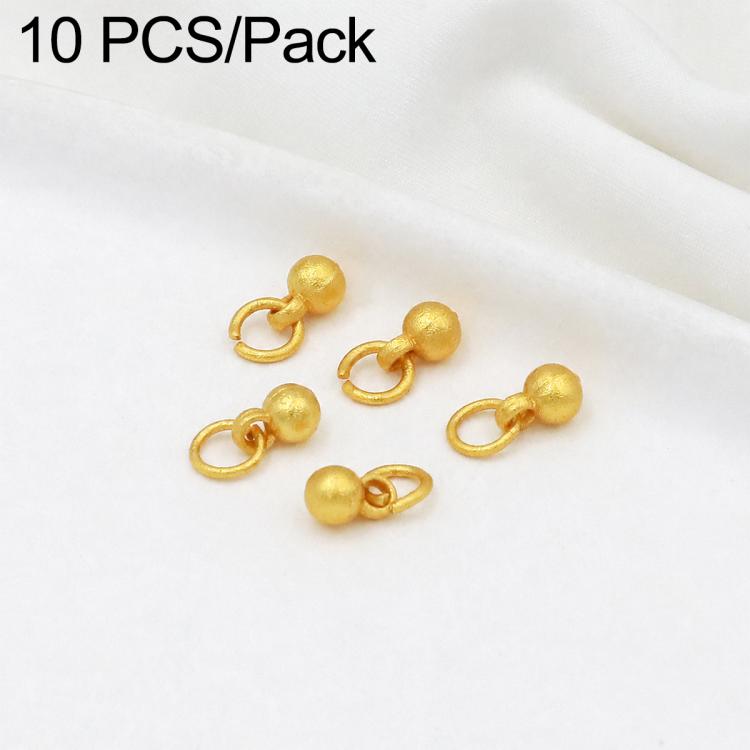 Confezione da 10 mini ciondoli placcati in oro color sabbia con anelli per braccialetti fai da te e creazione di gioielli con perline, Round Bead 4mm, Lotus 8.8x5mm, Round Bead 5.9mm, Lotus Pod 9 x 6.7mm, Bell 8.7x7.4mm, Gold Ingot 11.5x10.3mm