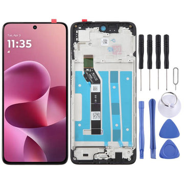Original LCD Screen Digitizer Full Assembly With Frame, For Motorola Moto G37, For Motorola Moto G57, For Motorola Moto G57 Power, For Motorola Moto G67 Power