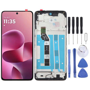 Original LCD Screen Digitizer Full Assembly With Frame, For Motorola Moto G37, For Motorola Moto G57, For Motorola Moto G57 Power, For Motorola Moto G67 Power