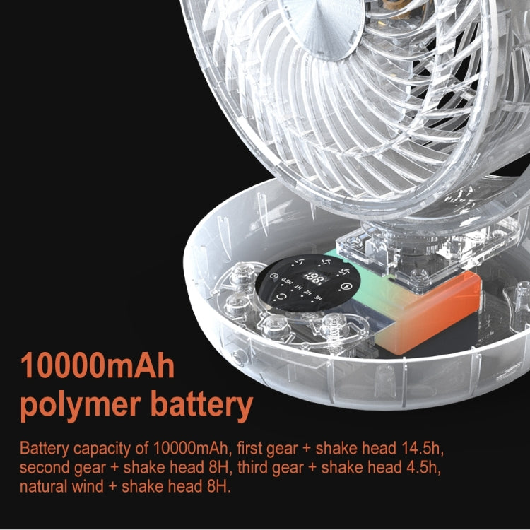 WT-F44 Adjustable Tabletop LED Smart Digital Display Air Circulation Electric Fan, 3 Speed Control