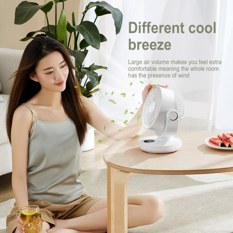 WT-F44 Adjustable Tabletop LED Smart Digital Display Air Circulation Electric Fan, 3 Speed Control