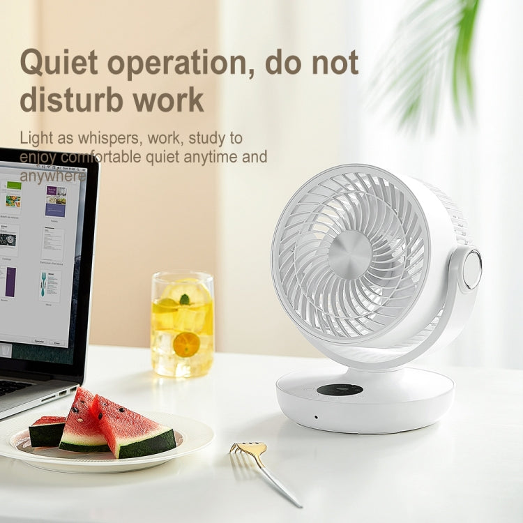 WT-F44 Adjustable Tabletop LED Smart Digital Display Air Circulation Electric Fan, 3 Speed Control