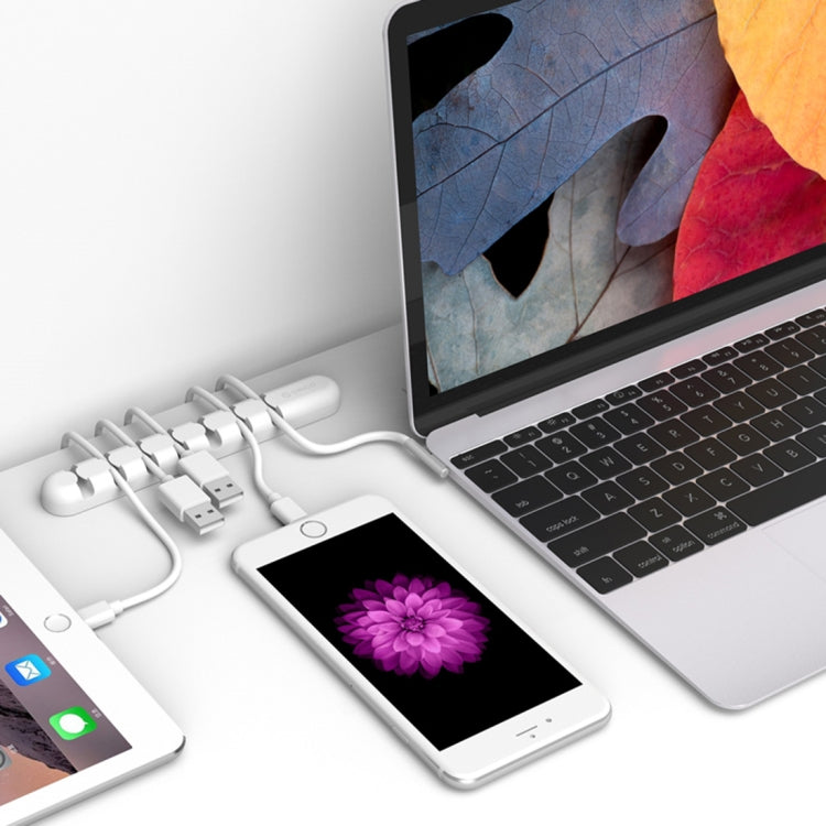 Avvolgitore per gestione cavi da tavolo in materiale siliconico ORICO CBS7, dimensioni: 15 * 2 * 1,2 cm