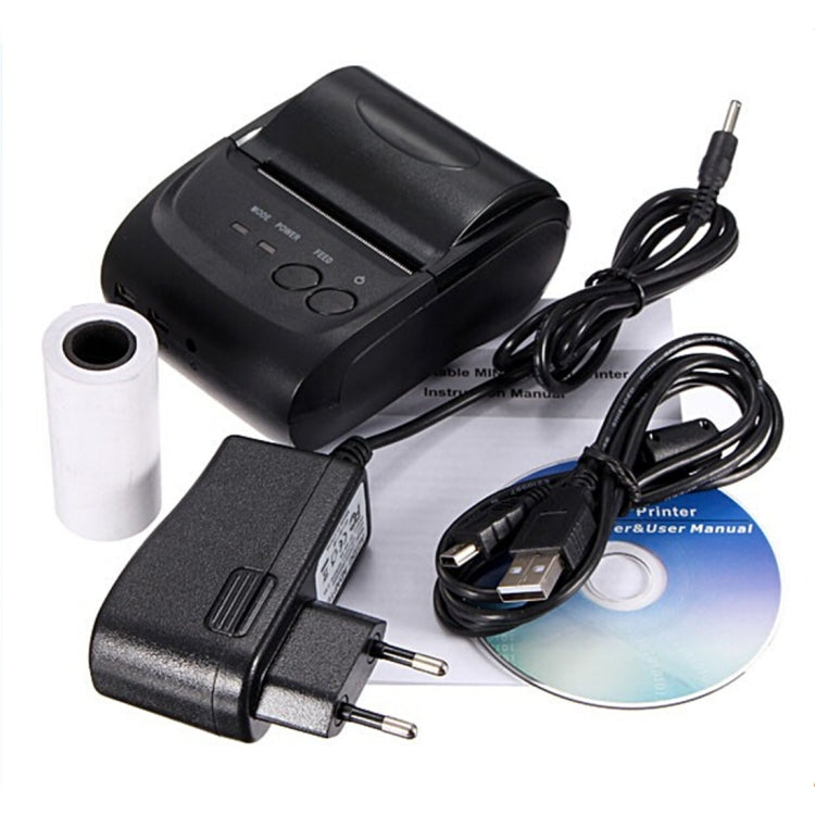 Stampante per ricevute Bluetooth a linea termica POS-5802 (nera), POS-5802
