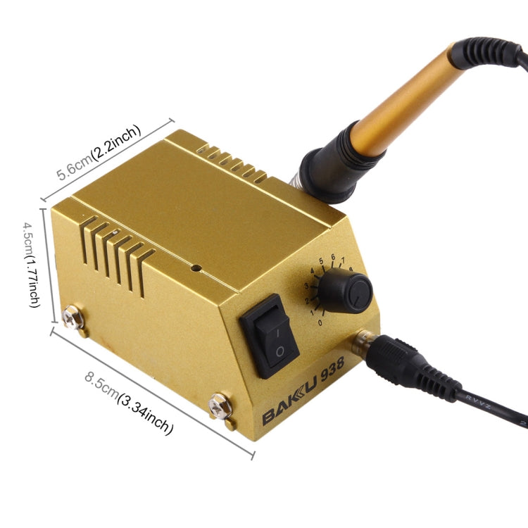 BAKU BK-938 AC 220V 1-18W Mini stazione di saldatura termostatica Ferro da stiro elettrico, spina europea (consegna colore casuale), BK-938