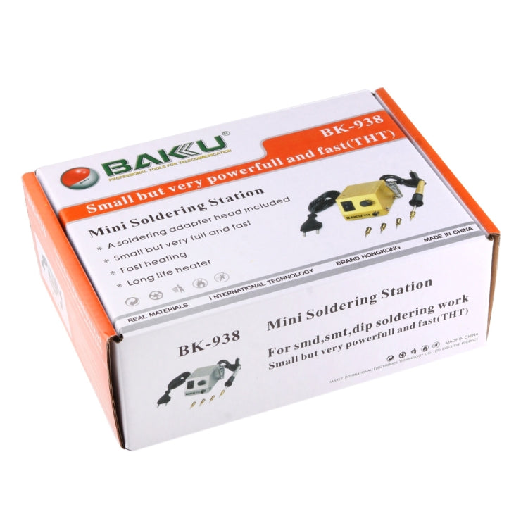 BAKU BK-938 AC 220V 1-18W Mini stazione di saldatura termostatica Ferro da stiro elettrico, spina europea (consegna colore casuale), BK-938