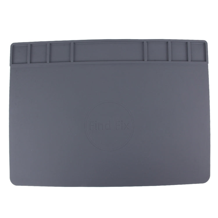 Tappetini isolanti per riparazioni resistenti al calore ad alta temperatura della piattaforma di manutenzione Tappetini in silicone, dimensioni: 49,5 cm x 34,7 cm, 49.5cm x 34.7cm Grey