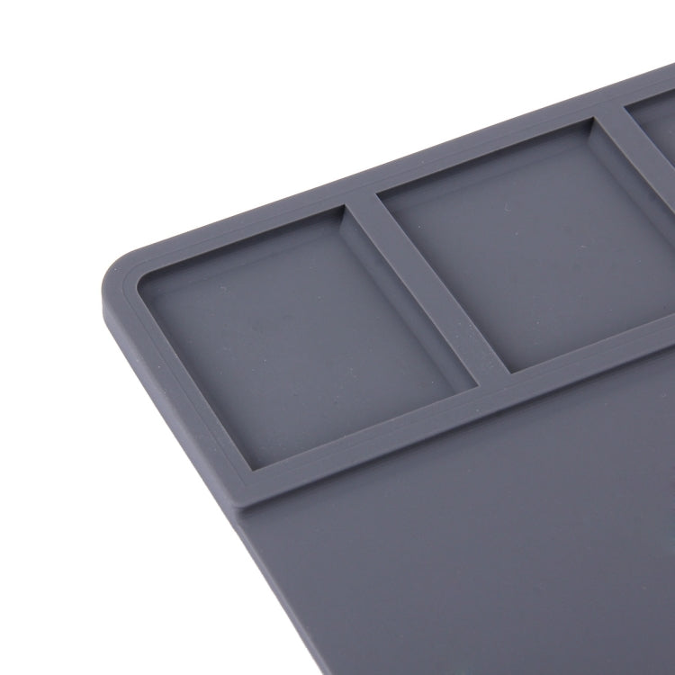 Tappetini isolanti per riparazioni resistenti al calore ad alta temperatura della piattaforma di manutenzione Tappetini in silicone, dimensioni: 49,5 cm x 34,7 cm, 49.5cm x 34.7cm Grey