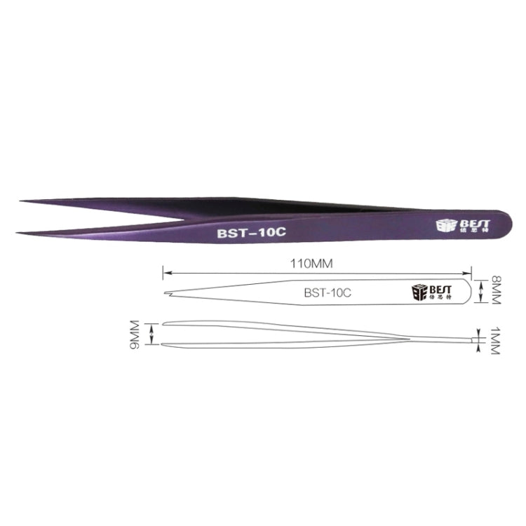 MIGLIORE pinzetta per sopracciglia colorata a punta extra fine BST-10C, BST-10C