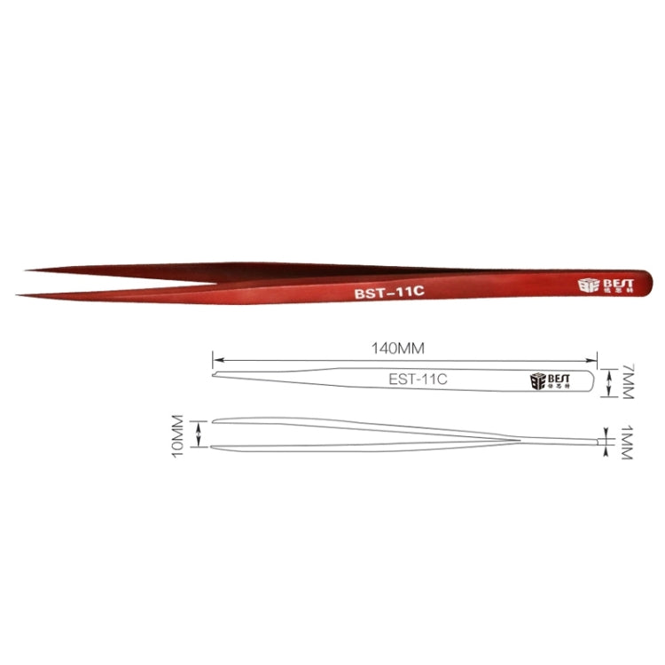 MIGLIORE pinzetta per sopracciglia colorata a punta extra fine BST-11C, BST-11C