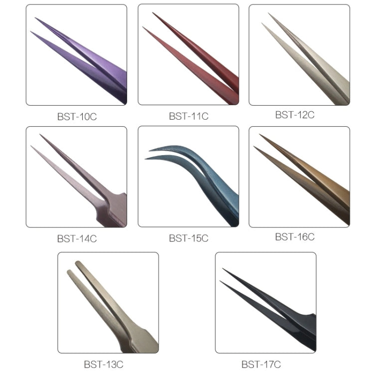 MIGLIORE pinzetta per sopracciglia colorata a punta extra fine BST-11C, BST-11C