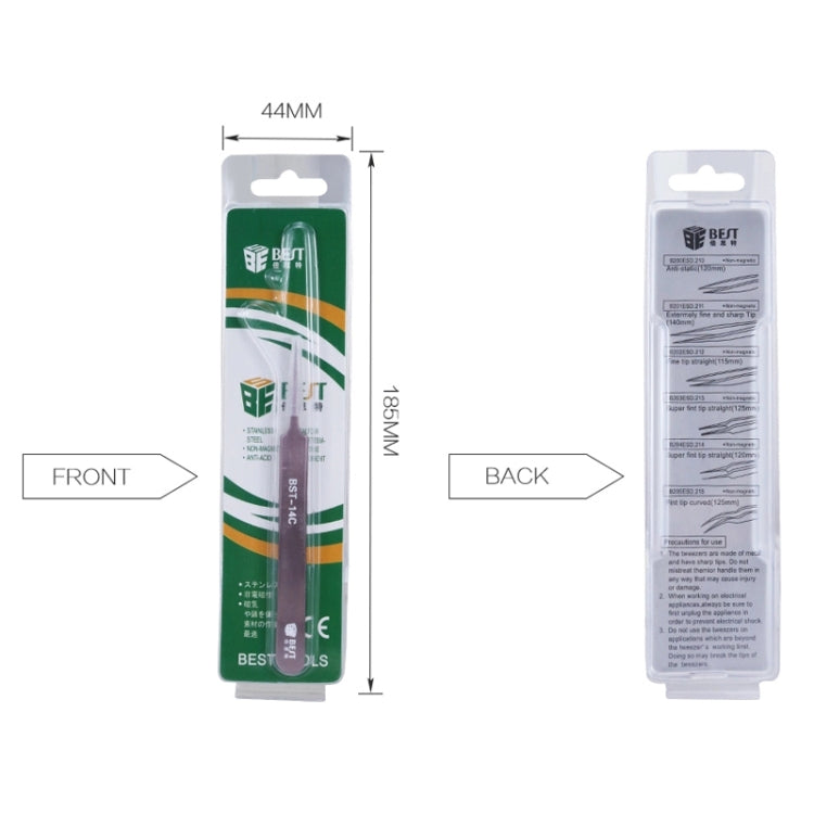 MIGLIORE pinzetta per sopracciglia colorata a punta extra fine BST-11C, BST-11C