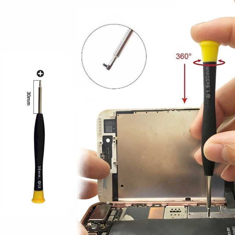JF-614 1.5 Cacciavite Phillips per strumento di riparazione per telefoni cellulari in metallo + plastica, 1.5 Cross