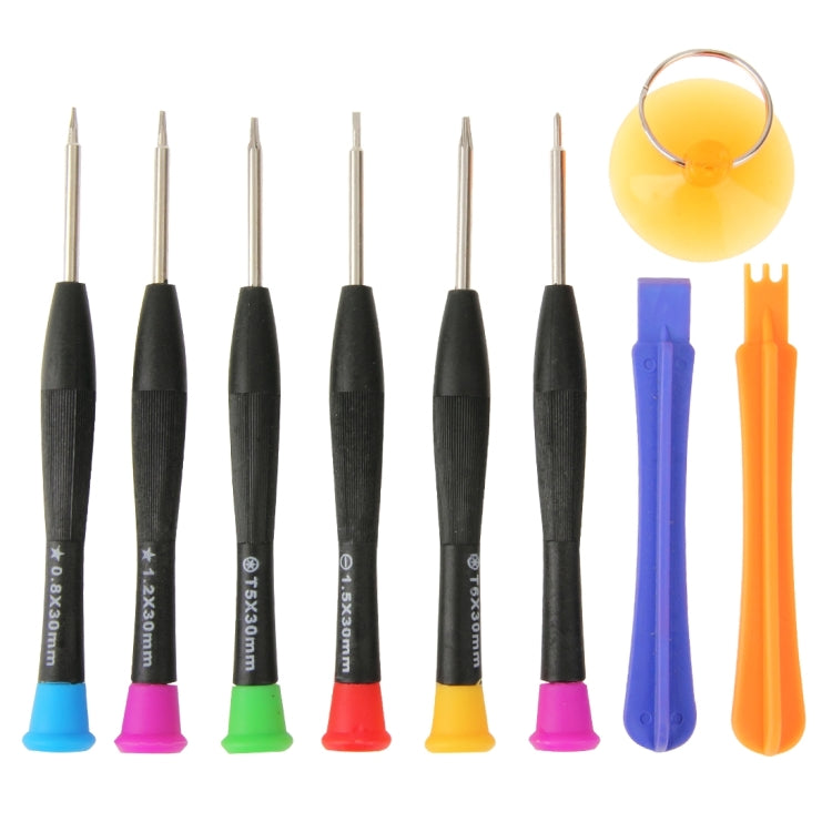 Kit di strumenti aperti per riparazione di cacciaviti professionali 9 in 1 per iPhone 6 e 6s / iPhone 5 e 5S, 8026