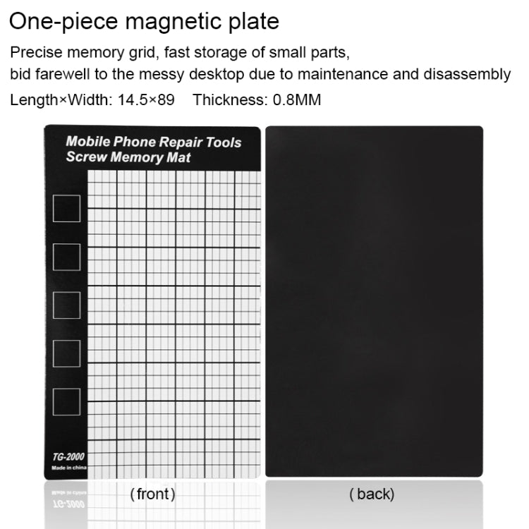 Tappetino universale per viti magnetiche per riparazione telefono, dimensioni: 14,5x9 cm, 14.5x9cm