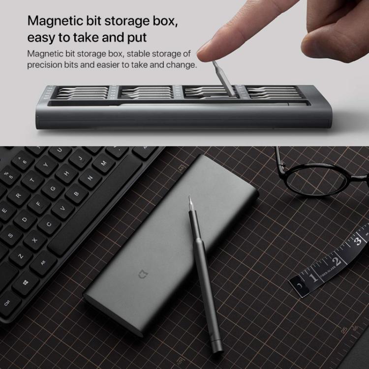 Kit di cacciaviti per uso quotidiano originale Xiaomi Mijia Wiha 24 in 1 Punte magnetiche di precisione Scatola in alluminio Set di cacciaviti Mijia Wiha, Mijia 24 in 1